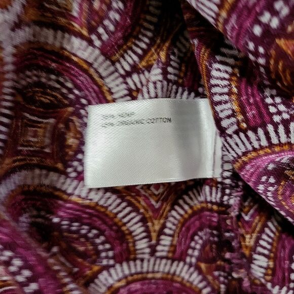 Duluth Trading Purple Patterned Artisan Hemp Long Sleeve Tunic - Picture 12 of 16